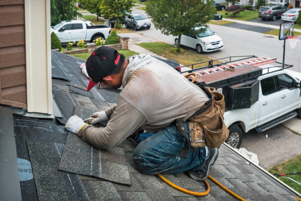 Professional Gutter Repair And Installation technician working in Cement, OK